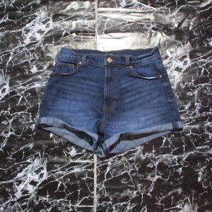 Dark Blue Denim Shorts